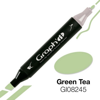 Lihová fixa GRAPH'IT oboustranná Fine & Chisel, Green Tea