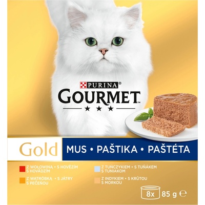 Gourmet Gold cat paštika Multipack 8 x 85 g – Zbozi.Blesk.cz