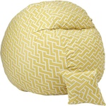 PUFRELAX Комплект Барбарон и декоративна възглавница 600л. King Size, Zippity Yellow, Перящ се калъф, Пълнеж с микс от мемори пяна и дунапрен, Гама Premium (PUF-M-KP-PT-ZIY) - topmall