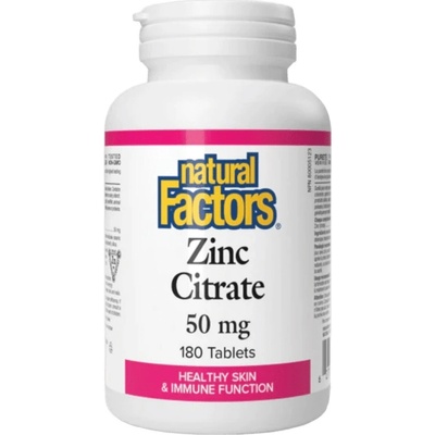 Natural Factors Zinc Citrate 50 mg, 180 Tablets