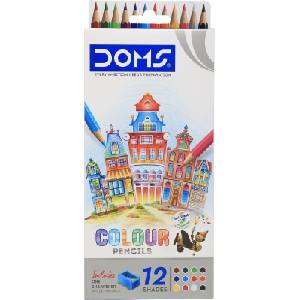 DOMS N80431 Комплект цветни моливи 12 pcs + Sharpener (<![CDATA[N80431]]>)