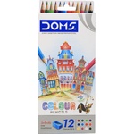 DOMS N80431 Комплект цветни моливи 12 pcs + Sharpener (N80431)