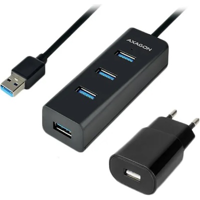 AXAGON HUE-S2BP 4x USB3.0 Charging Hub 1.2m Cable, MicroUSB Charging, Incl. AC Adapter (HUE-S2BP)