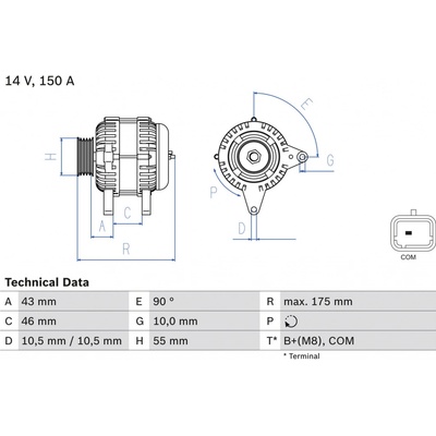 generátor BOSCH 0 986 082 240