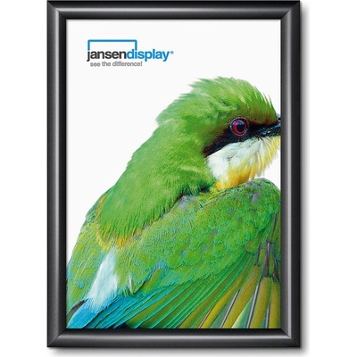 Jansen Display Klaprám A3 ostrý roh profil 25mm RAL 9005 černá, 328 x 451 mm