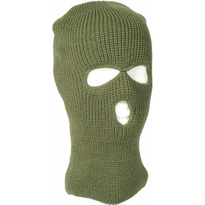 Kukla Mil-tec Balaclava pletená se 3 otvory zelená – Hledejceny.cz