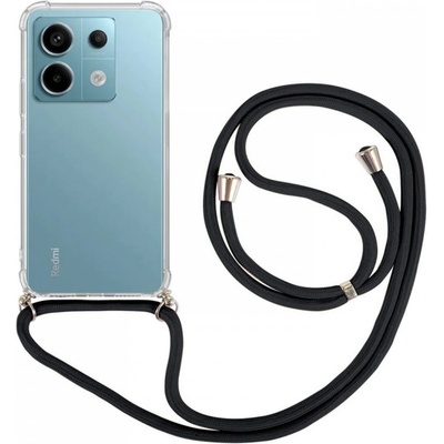 TopQ Xiaomi Redmi Note 13 Pro 5G s černou šňůrkou průhledný 121835