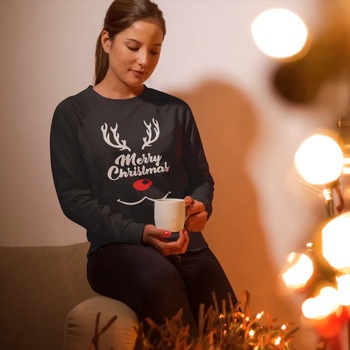 Image 1 of Дамска коледна блуза Merry Deer