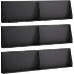 vidaXL Задържащи стени 6 бр. 80 x 12 x 50 см Стомана Черно (3449191)
