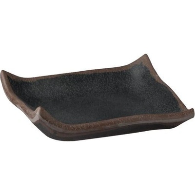 APS Miska obdélníková z černého melaminu Marone černá hnědá 145 x 145 x 20 mm