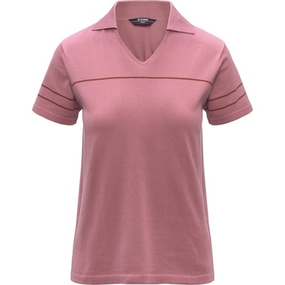 K-Way Дамска поло тениска K-Way Women's Mazardy Stripes Polo shirt - Violet Pinkish / Brown (916-6719-0213)