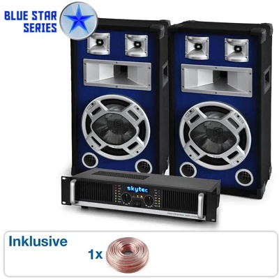 Electronic-Star PA комплект Blue Star "Beatbass II" 1200 вата (BS-Beatbass II) (BS-Beatbass II)