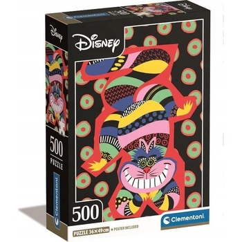 Clementoni Пъзел Clementoni Compact Чеширската котка, 500 части, екологичен, 49x36см (35533 CLEMENTONI) (35533 CLEMENTONI)