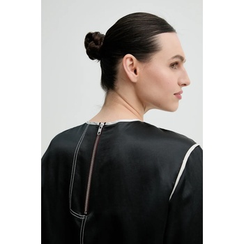 DAY Birger et Mikkelsen Блуза с лен Day Birger et Mikkelsen Baryl дамска в черно с изчистен дизайн DAY65243652 (DAY65243652)