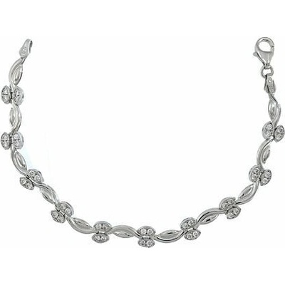 INFINITYSILVER Strieborný náramok vlnky so zirkónmi 4660218