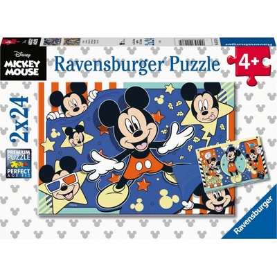 RAVENSBURGER Mickey Mouse Natočte film! 2x24 dielov