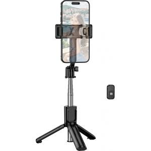BOROFONE Селфи стик с трипод BOROFONE BY14 Graceful Bluetooth + Tripod (remote control), черен