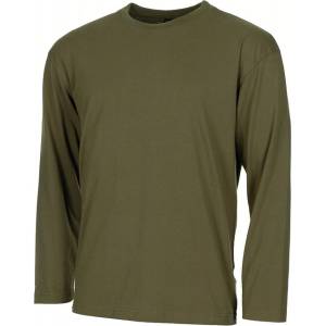 MFH Американска тениска с дълъг ръкав, OD зелено, 170 g/m2 (00113B)