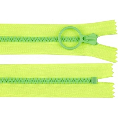 Zip kostěný 20cm - neonový