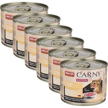 Animonda Carny Kitten hovädzie mäso hydina 6 x 200 g