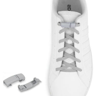 Shoelaces elastické so sivými magnetickými sponami sivé