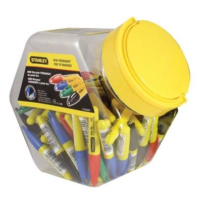 STANLEY Мини перманентен маркер, тънък връх, многоцветен, 1-47-329 Stanley, 4 бр (1-47-329) (1-47-329)