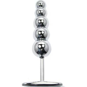 Seven Creations Метално дилдо с топчета "plunger" 16 см