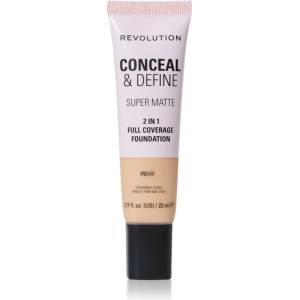 Revolution Conceal & Define матиращ фон дьо тен цвят F5NW 23ml