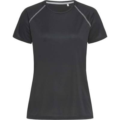 Stedman mesh team raglan st8130 / Дамска спортна риза с реглан - черна s (st8130blos)