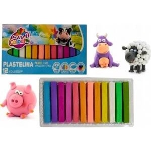 Sweet colours Plasticine square pastel 12 colors