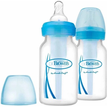 Dr. Brown's Шишета Dr. Brown's - Narrow-Neck Options, 120 ml, 2 броя, Сини (72239306314)