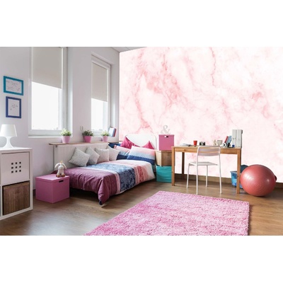 DIMEX ART Самозалепваща се флизелинова фототапета текстура от светлорозов мрамор 375 x 250 см