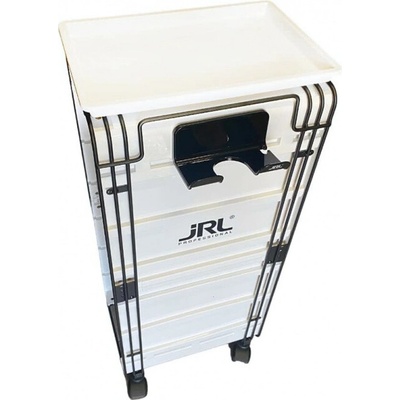 JRL Professional Barber Trolley White kadernícky pojazdný vozík biely