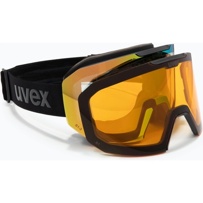 uvex Скиорски очила UVEX Evidnt Attract V + калъф black matt/mirror green clear/yellow