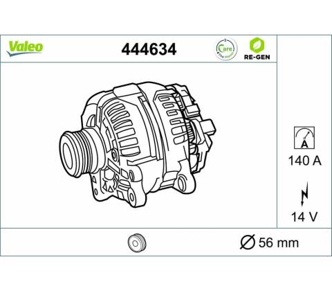 Alternátor VALEO 444634
