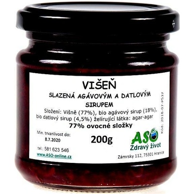 ASO Zdravý život Višeň doslazovaná BIO agávovým a BIO datlovým sirupem 200g