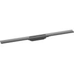 Hansgrohe RainDrain Flex - Линеен душ канал с решетка от неръждаема стомана 900, за монтаж в помещението, с възможност за скъсяване, матиран черен хром 56045340 (56045340)