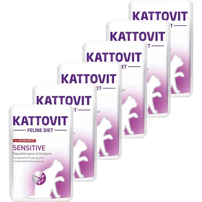 KATTOVIT Sensitive пастет пиле + патица 6 x 85 г
