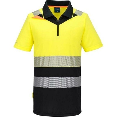 Portwest HI-VIS DX4 DX435 Pánská reflexní polokošile s krátkým rukávem HV žlutá/černá 3XL
