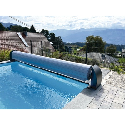 CF Lamelový kryt bazénu Contura obdélník 1000 x 500 cm - šedý - PVC lamely
