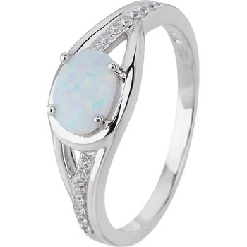 Bealio stříbrný prsten bílý 03 08082 09