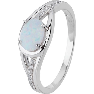 Bealio stříbrný prsten bílý 03 08082 09