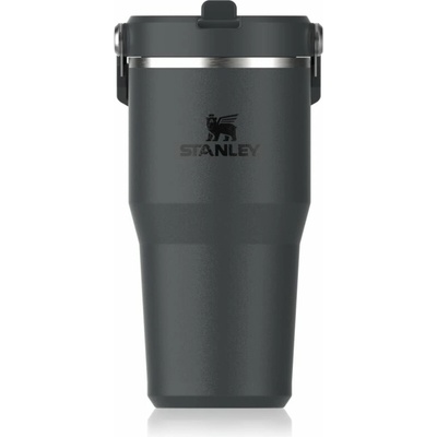 Stanley IceFlow™ Flip Straw Tumbler fľaša na vodu z nehrdzavejúcej ocele Black 2.0 600 ml