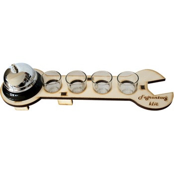 KupMa Fajrontový kľúč s pohárikmi a zvončekom CZ