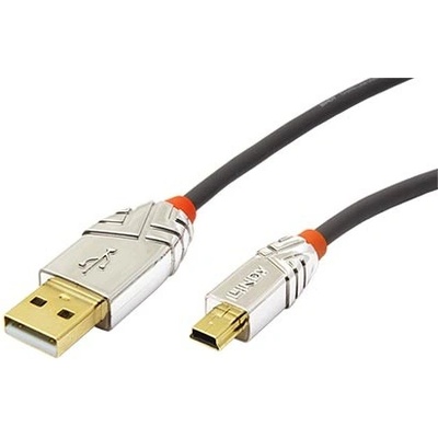 Lindy 36632 USB, USB 2.0 USB A Mini-USB B, 2m, šedý