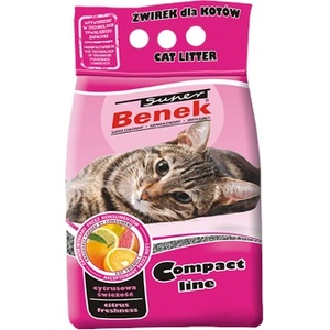 Super Benek Super benek Компактна котешка тоалетна с аромат на цитрусови плодове 10 л