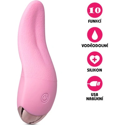 VšeNaSex.cz Silikonový USB Sinful Tongue růžový