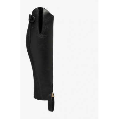 FOUGANZA Jazdecké kožené minichapsy 900 čierne S short