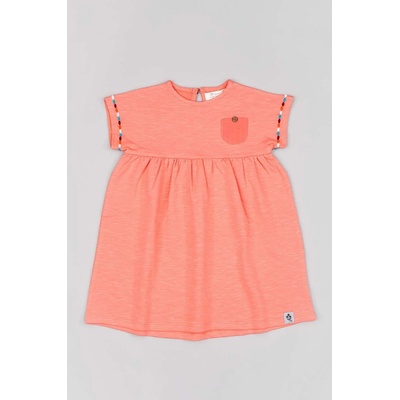 Zippy Бебешка памучна рокля zippy в оранжево къс модел с уголемена кройка (ZBGAP0501.23016)