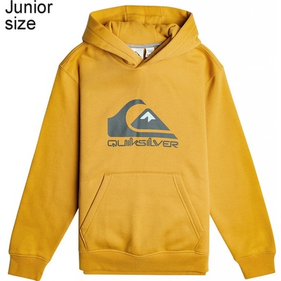 Quiksilver BIG LOGO BRIGHT GOLD pánska mikina cez hlavu